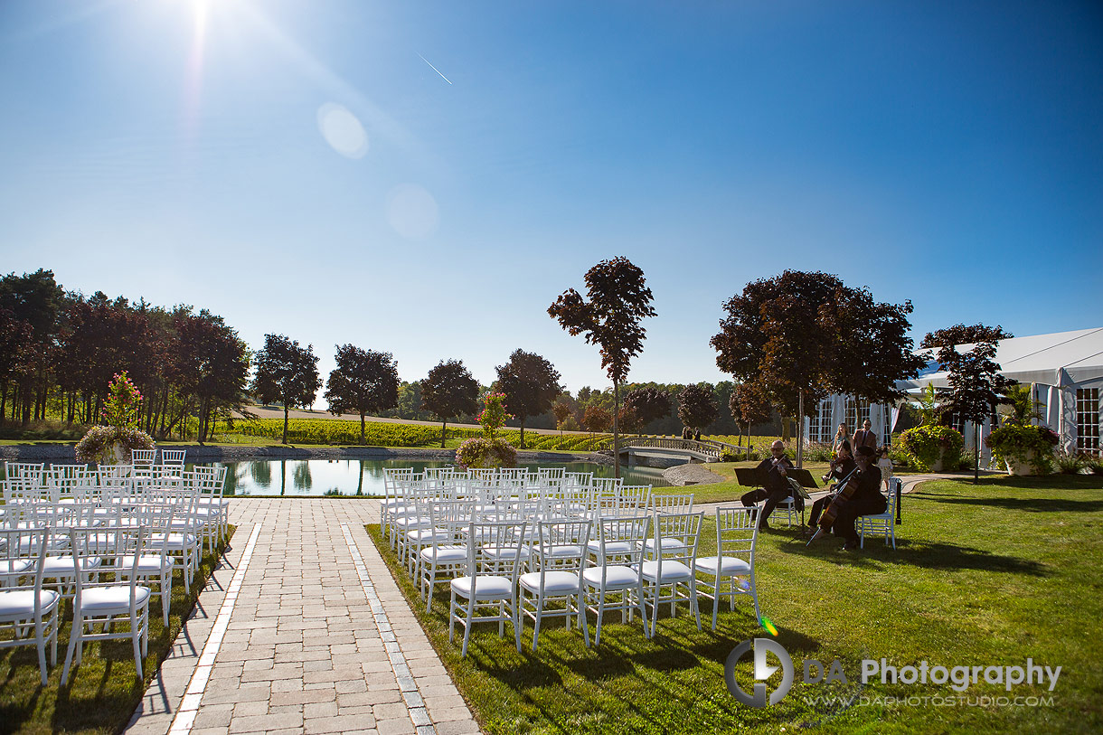 Wedding ceremony site at Lincoln Estates