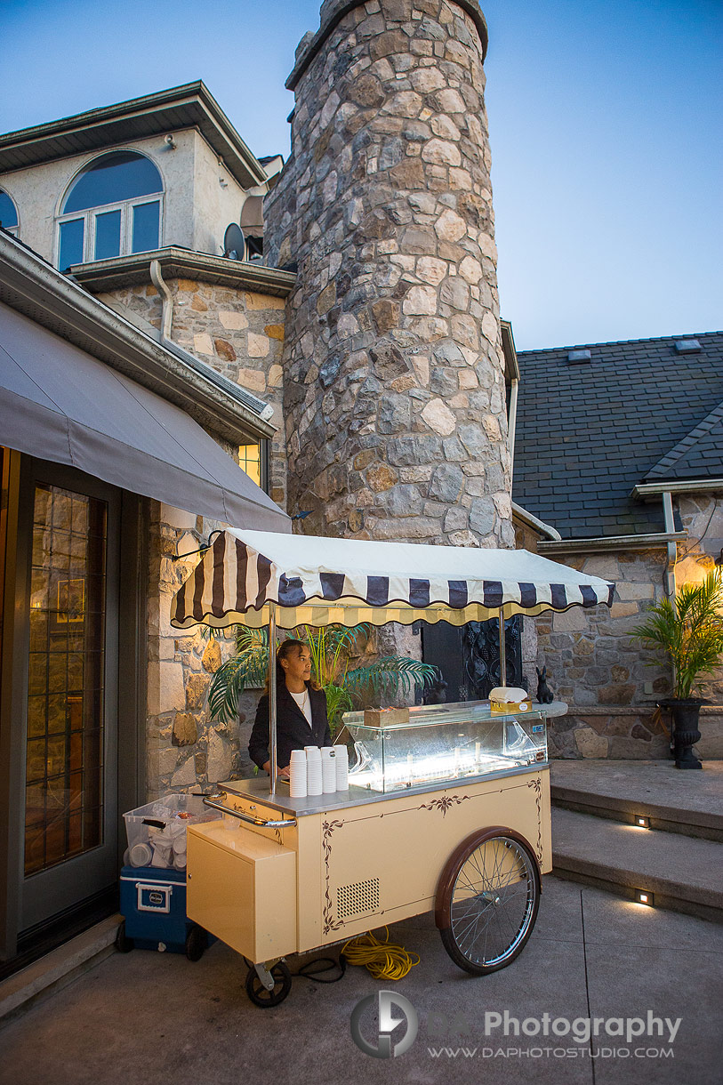 Gelato cart on a wedding