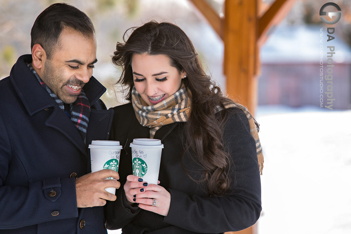 Orangeville Winter Engagement Photo