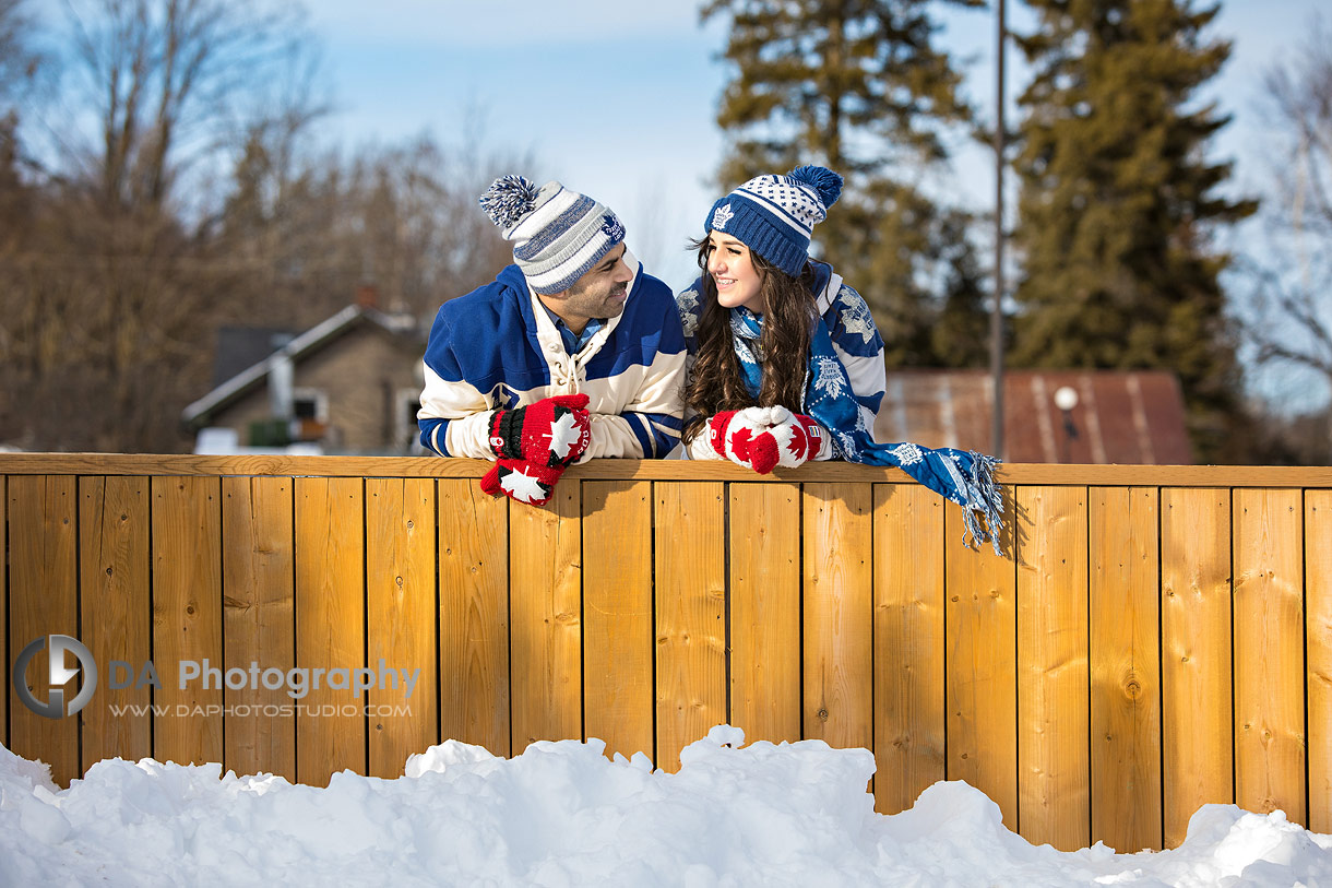 Hockey Theme Winter Engagement at Mono
