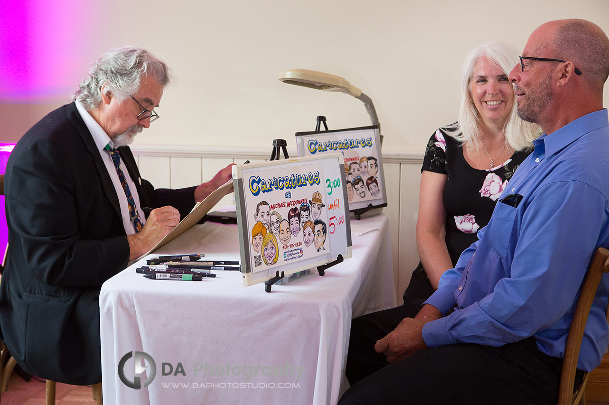 Caricature Artist at a wedding