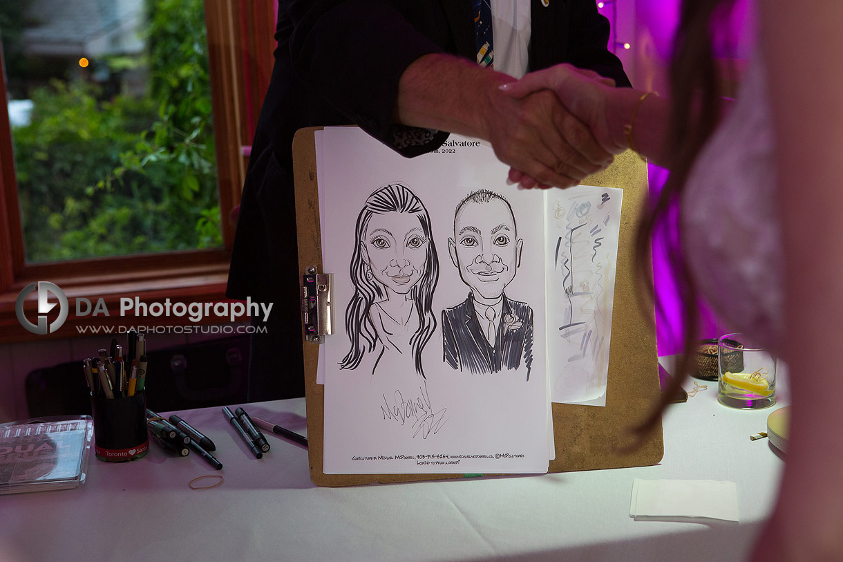 Cartoonist Portrait at a wedding