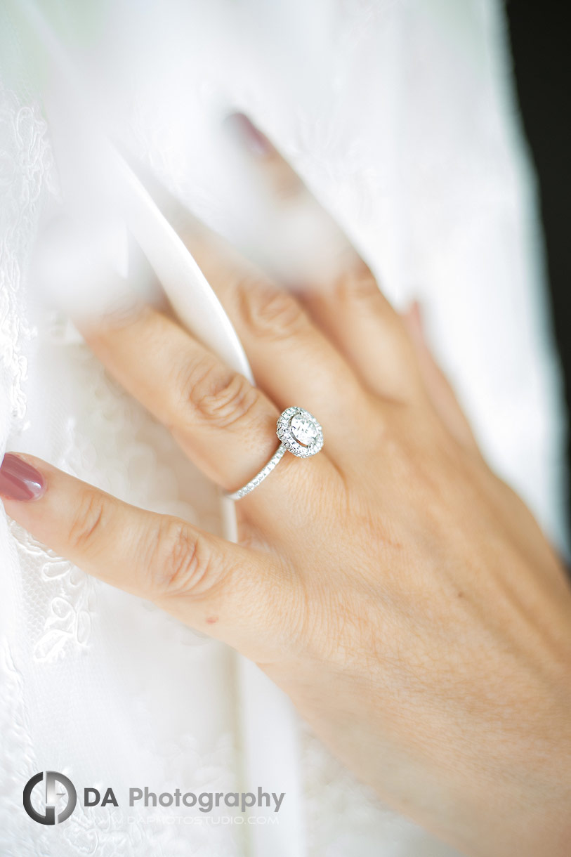 Wedding Dress with bride's ring in it