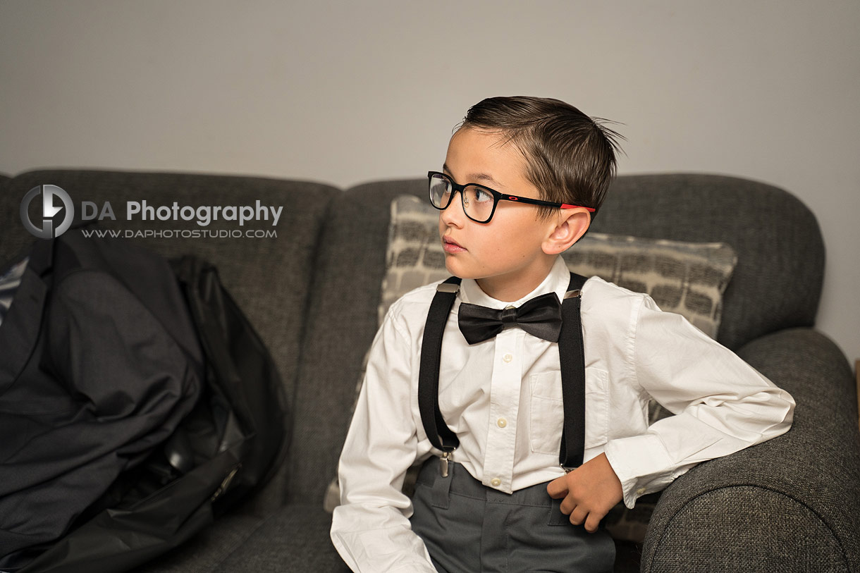 Junior groomsman on a wedding day