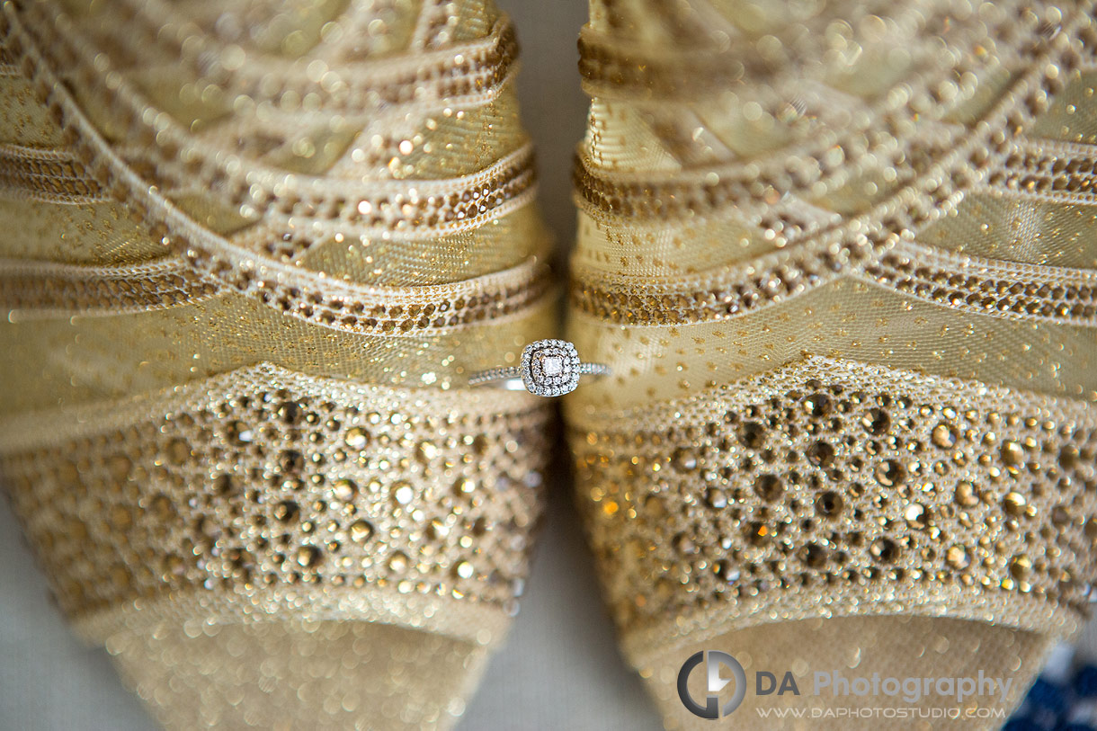 Wedding Ring on a wedding shoes