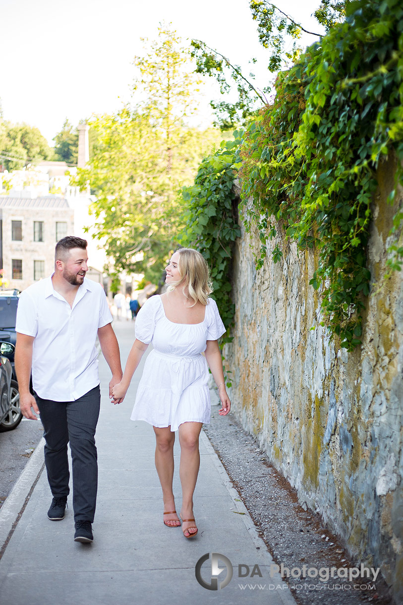 Engagement photography at Elora Mill