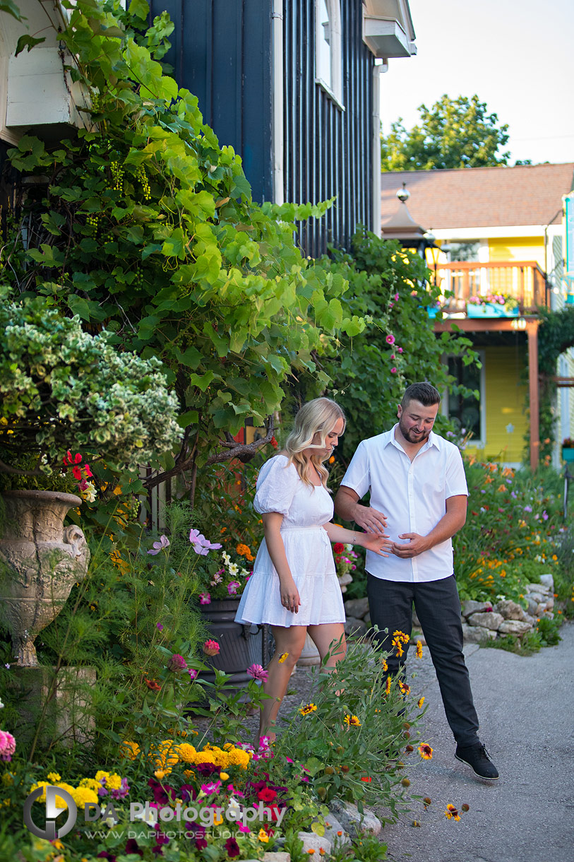 Best engagement photographers at Elora Mill