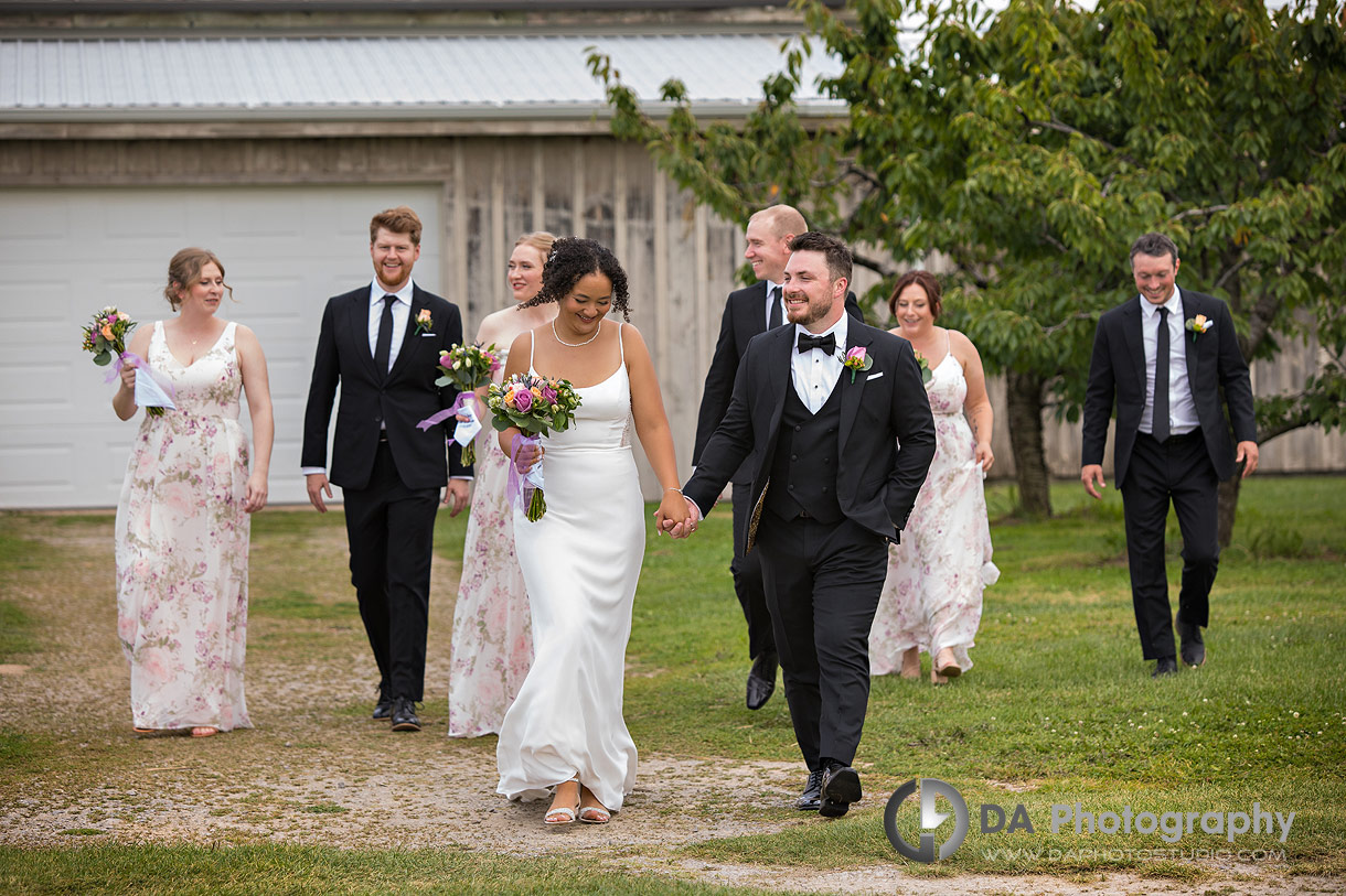 Bridal Party Photos at Niagara's Peach Orchard Wedding