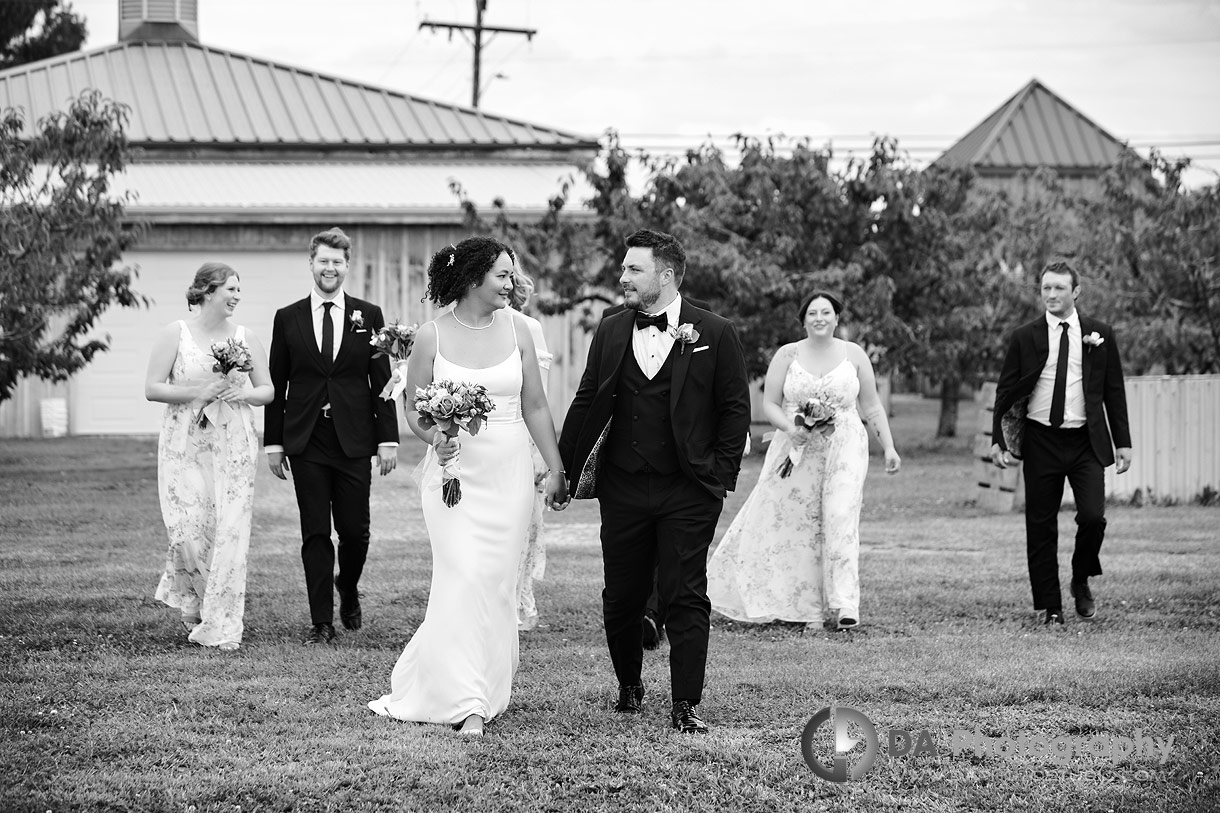 Bridal Party Photo at Niagara's Peach Orchard Wedding