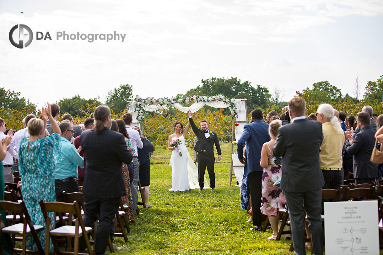 Outdoor Wedding at Peach Orchard in Niagara