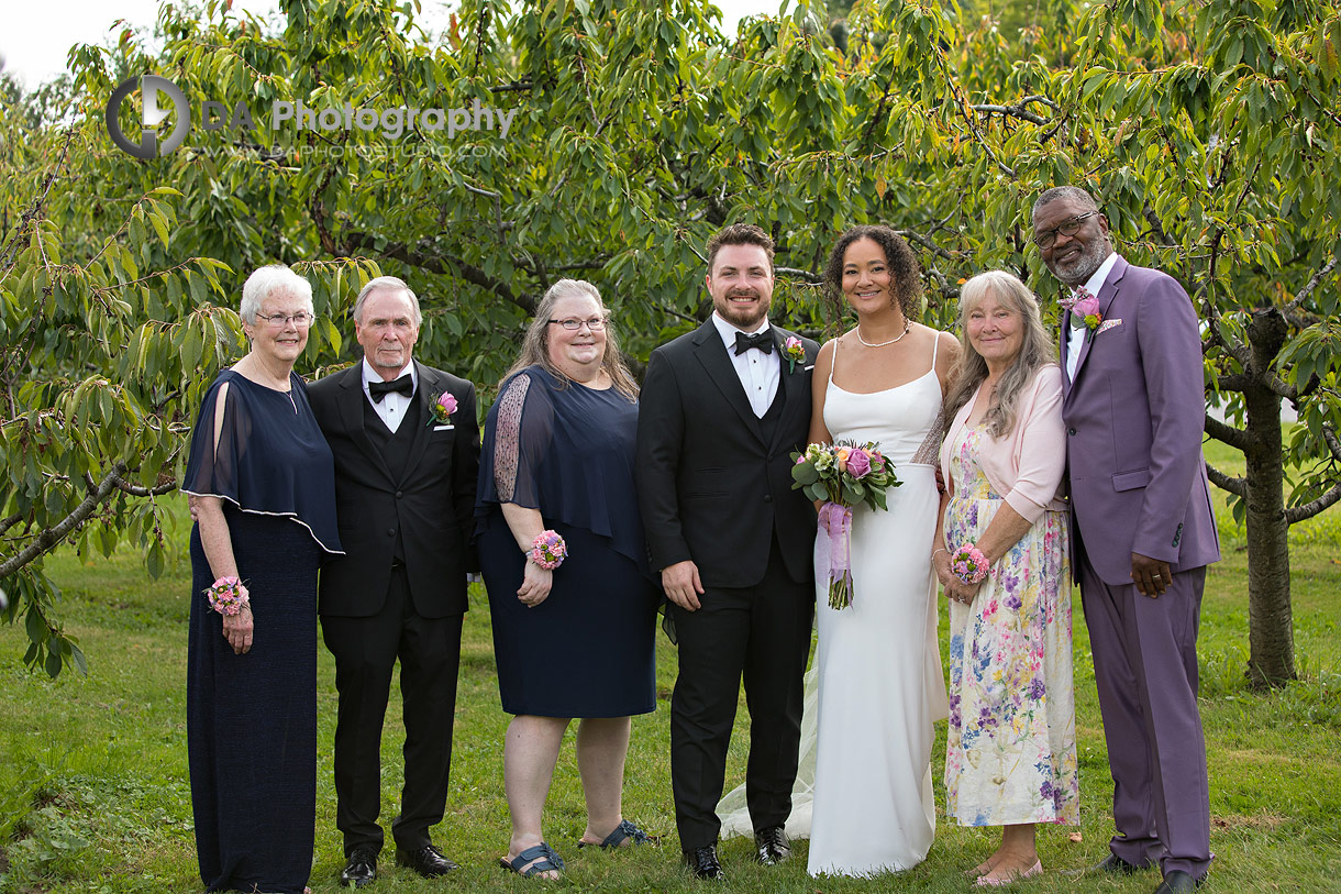Wedding Photo at Peach Orchard in Niagara