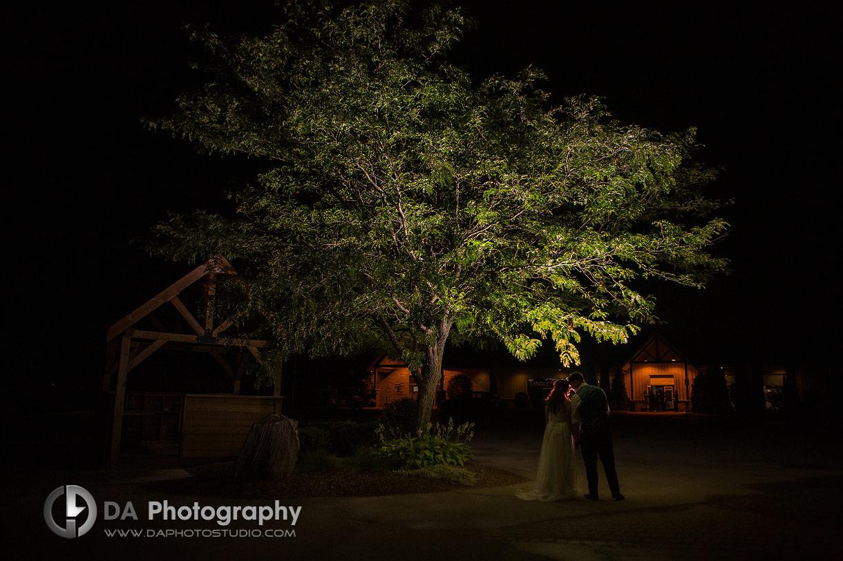 Nighttime Wedding Photos at the Golf Course