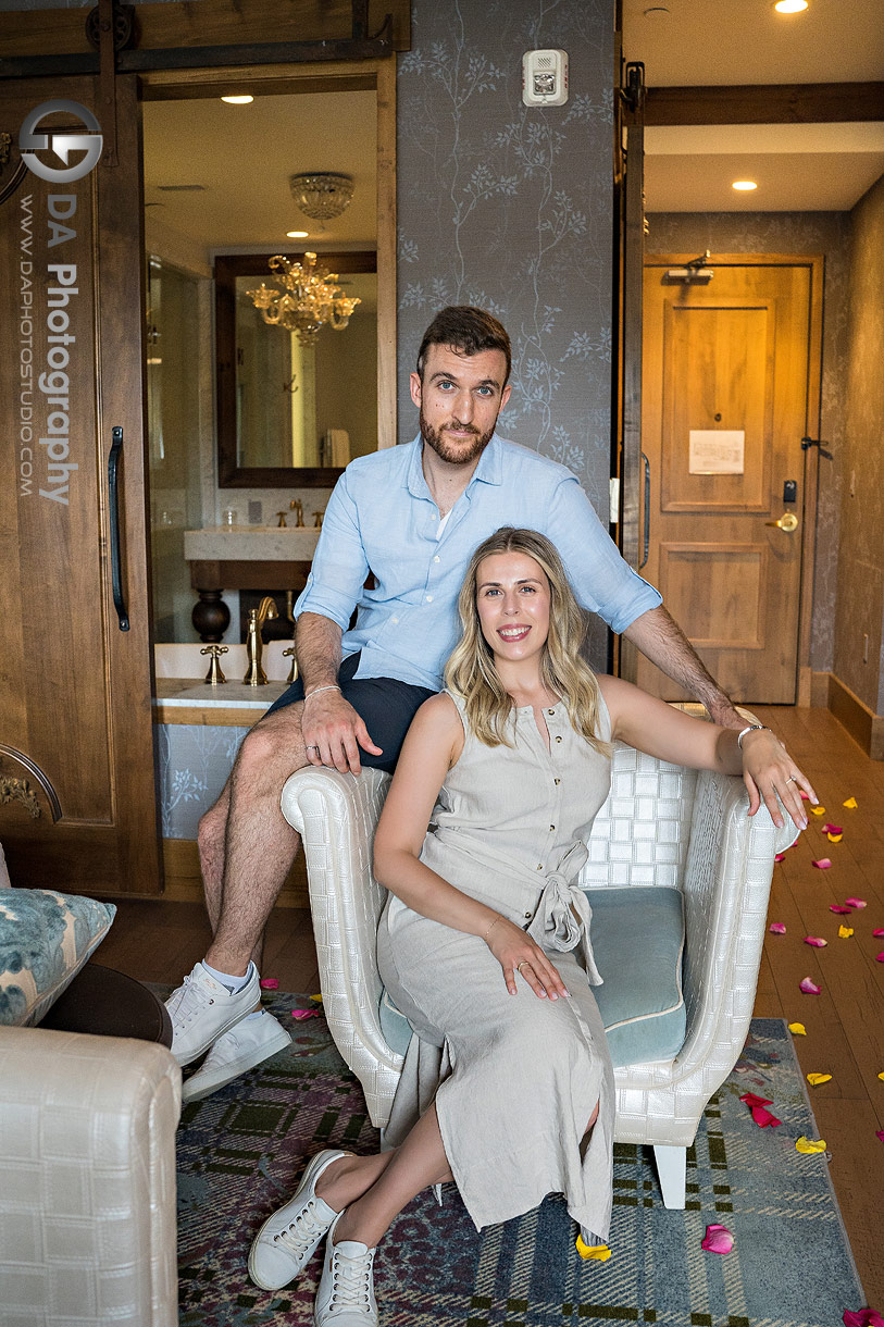 Photo of a couple in a room at Elora Mill Hotel