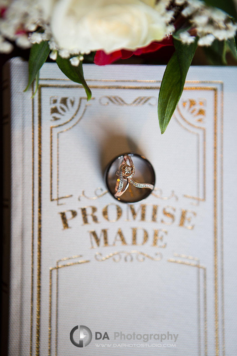 Close up photo of a wedding rings