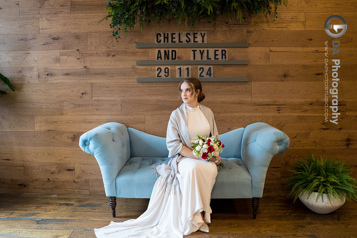 Photo of a Bride at Something Blue Lounge in Timber Barn