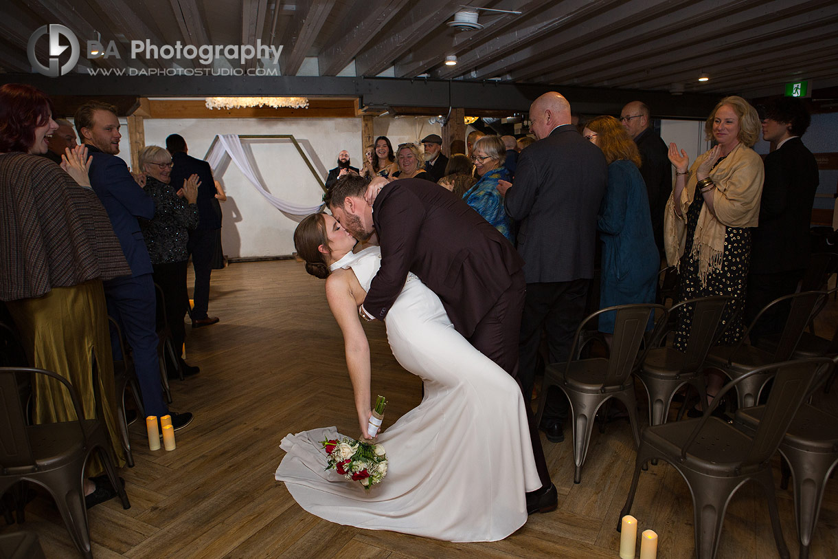 Wedding Ceremony at Timber Barn in St. Jacobs