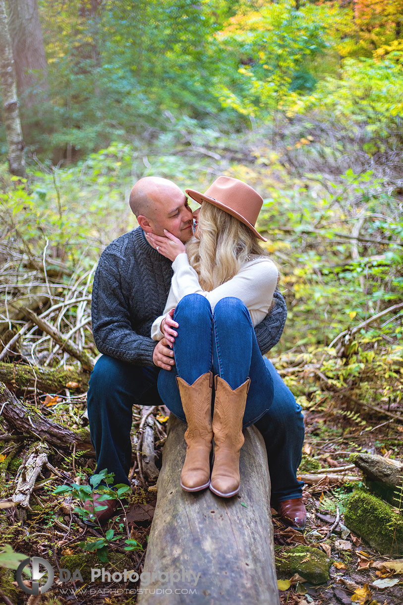Intimate engagement photo at Rockwood Conservation Area