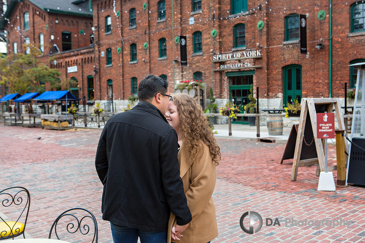 Distillery District intimate engagement photos