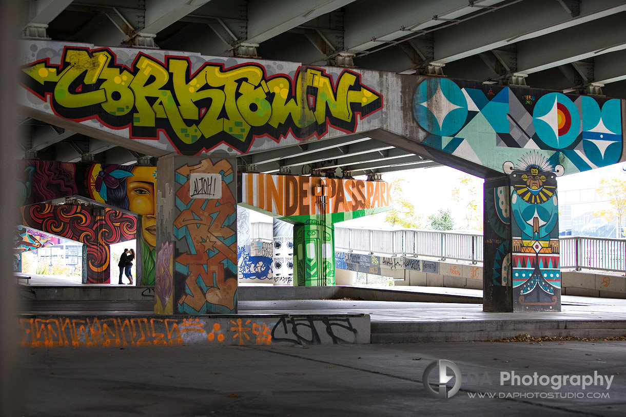Toronto engagement photography at Undepass Park