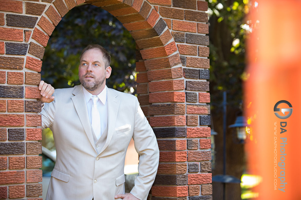 Groom at Troy Farms wedding