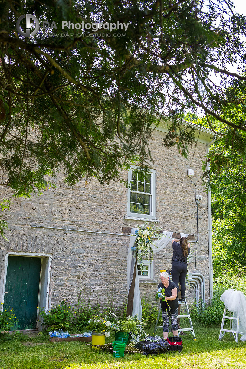 Wedding Ceremony flowers prep by Urban Jungle