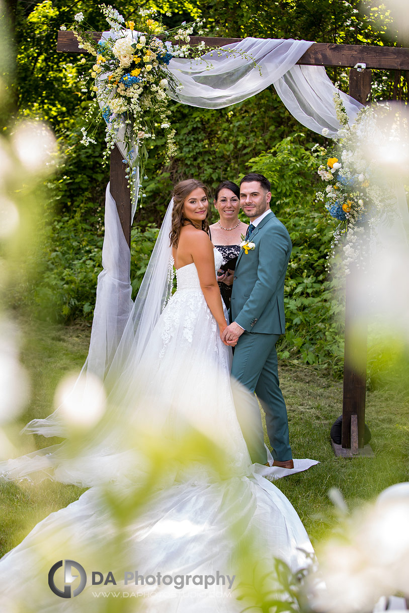 Bride and Groom at Slit Barn wedding