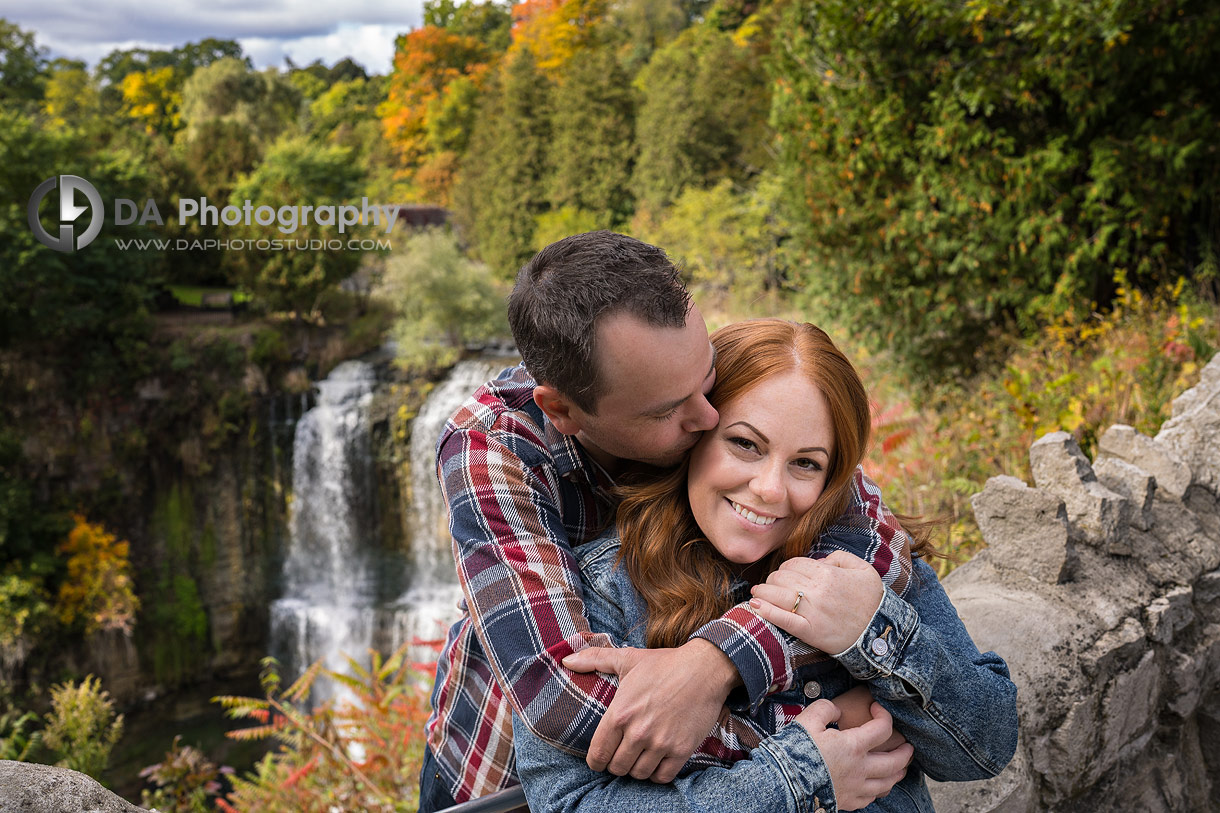 Waterfalls intimate engagement photos