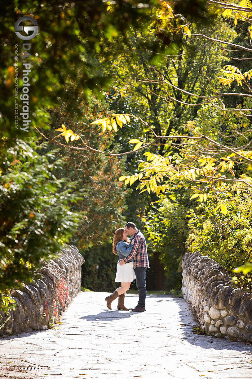 Engagement photography at Webster's Falls