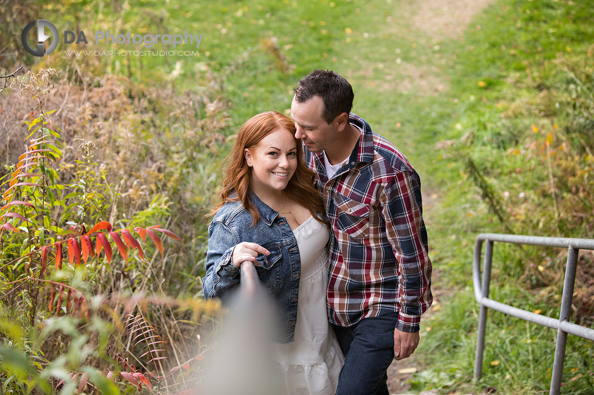 Top engagement photographer for Webster's Falls
