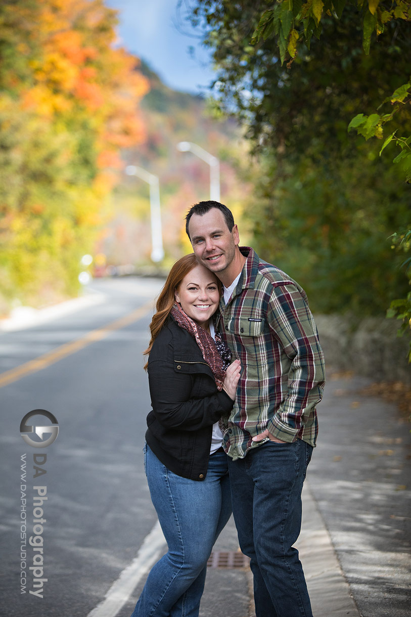 Best engagement photographers at Webster's Falls