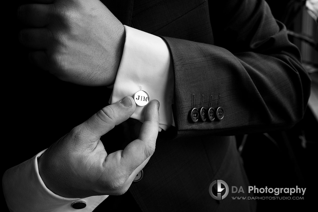 Photo of a custom made cufflinks with initials