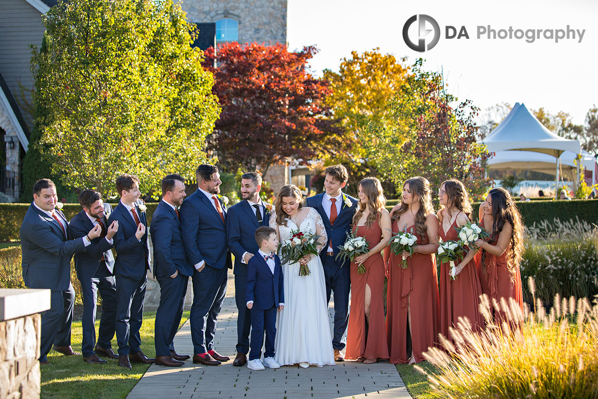 Fun photo of Bridal Party at Vineland Estates Winery