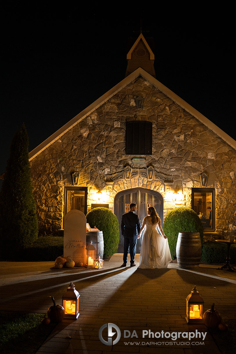 Nighttime photos at Winery Wedding