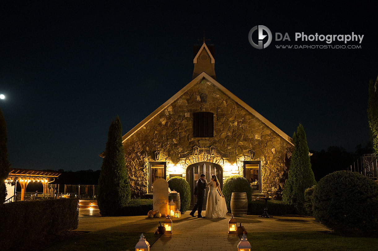 Vineland Estates Winery Nighttime wedding photography