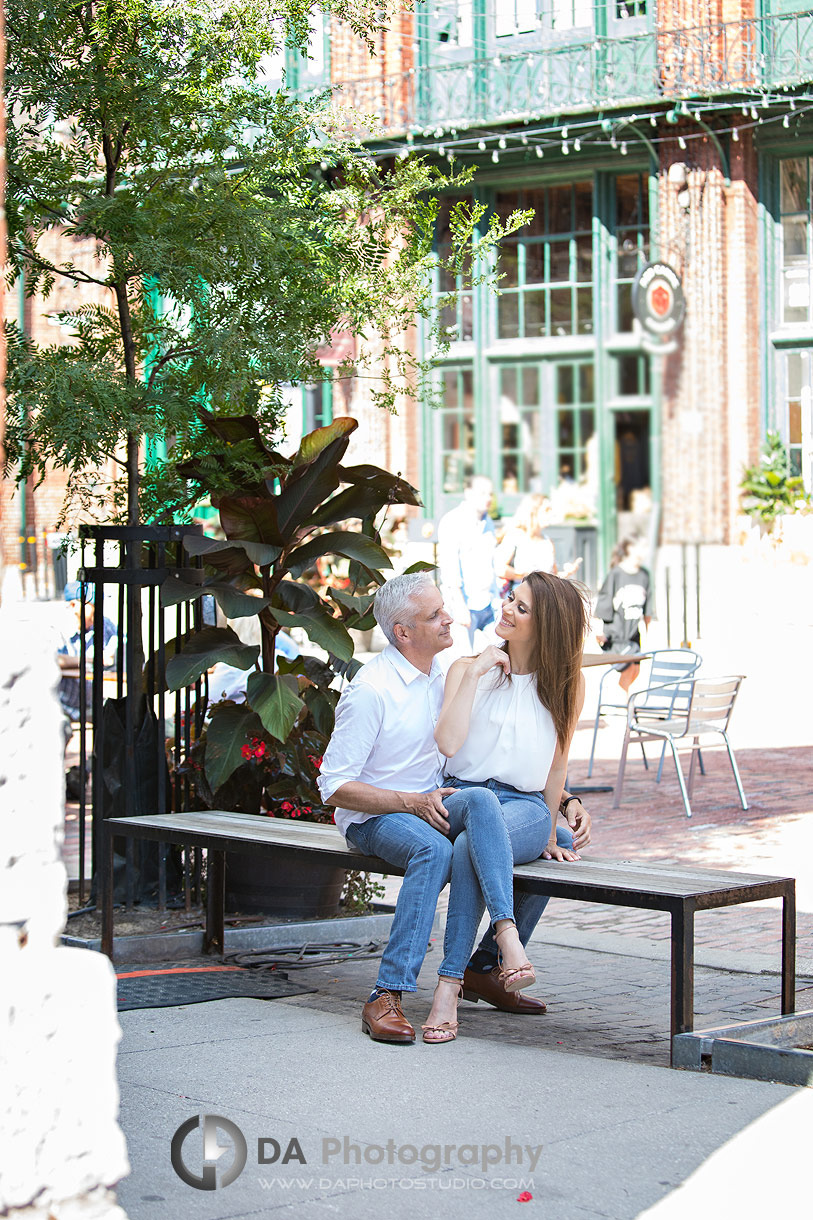 Toronto engagement photographer at Distillery District