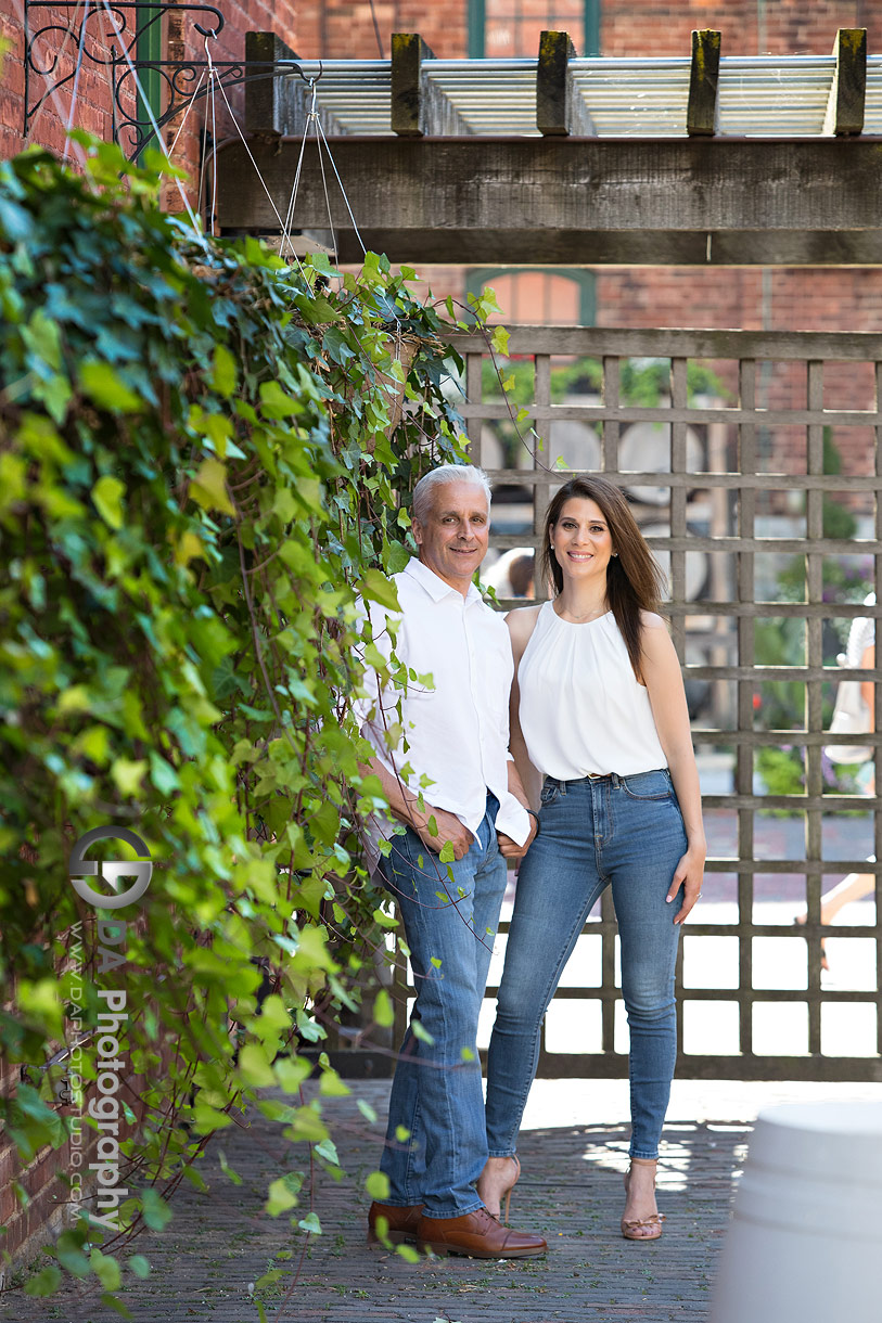 Engagement photography at Distillery District