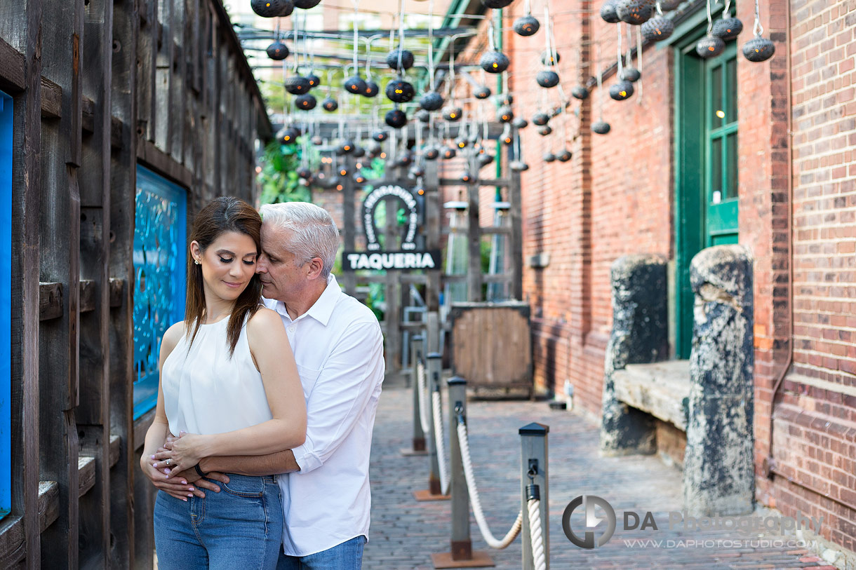 Intimate engagement photo in Toronto