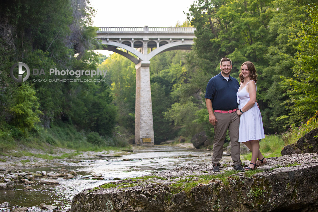 Top engagement photographer for Elora Mill