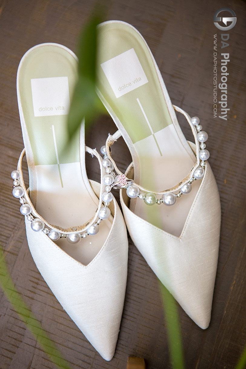 Photo of elegant wedding shoes