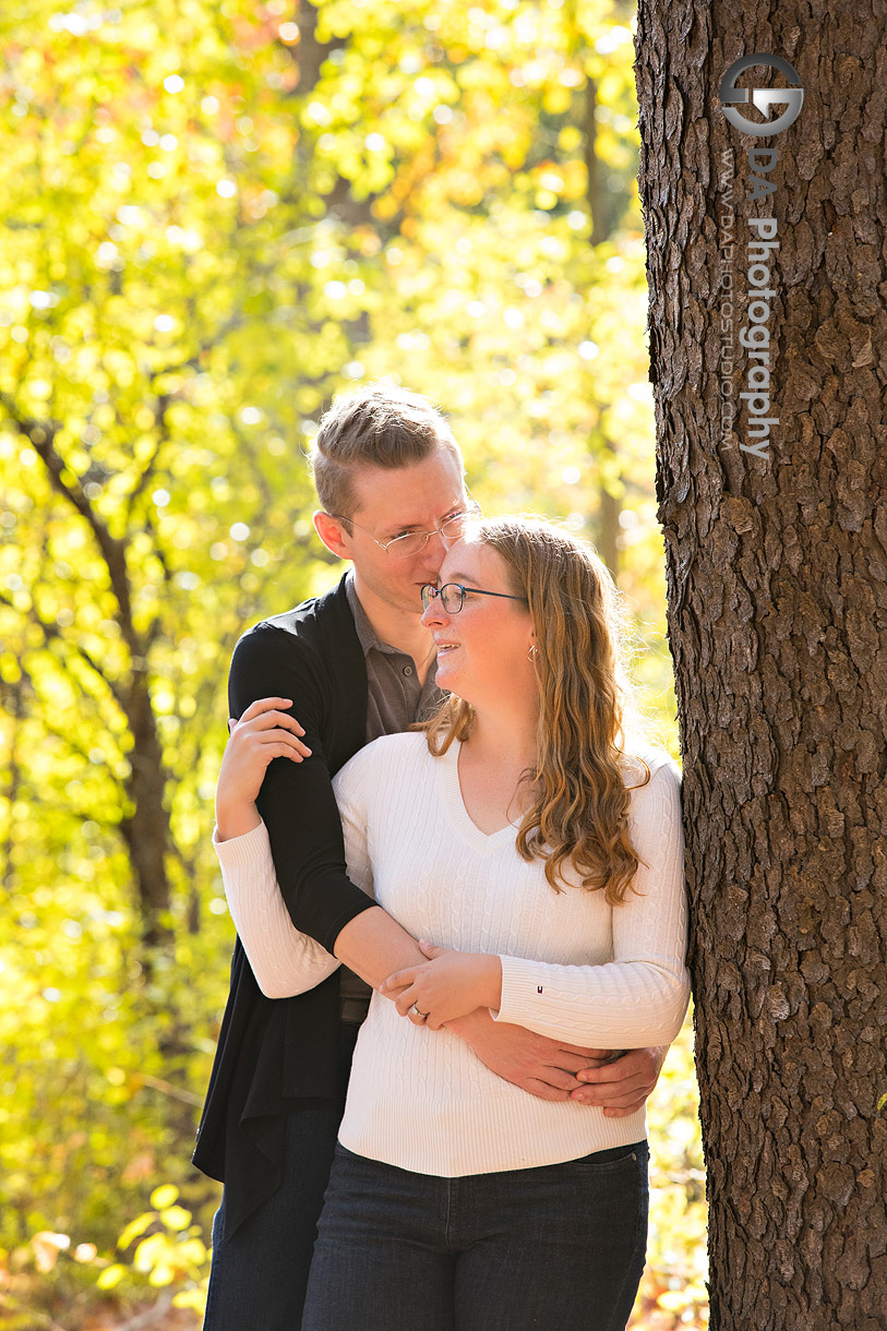 Intimate engagement photo in Guelph