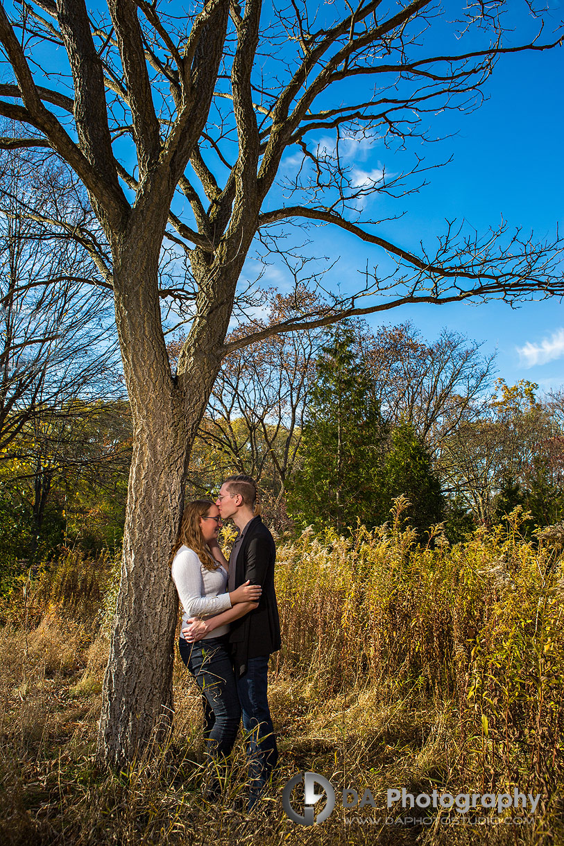 Guelph engagement photographer at The Arboretum