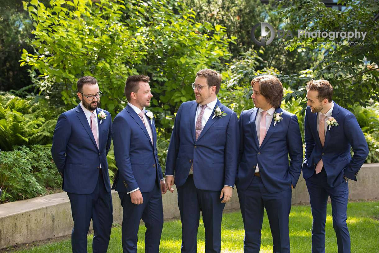 Groom with is Groomsman's at Kew Gardens
