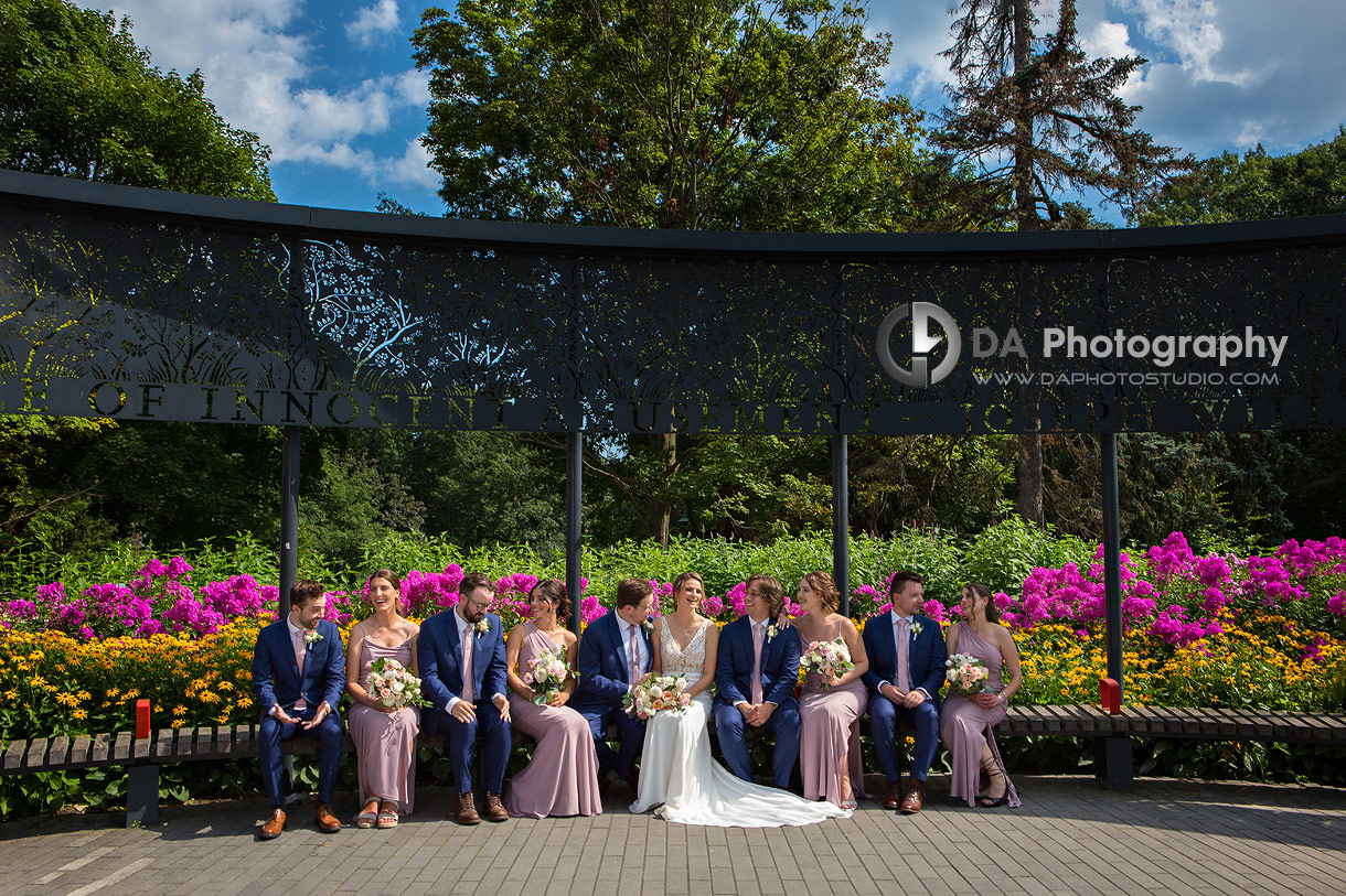 Bridal Party at Kew Gardens in Toronto