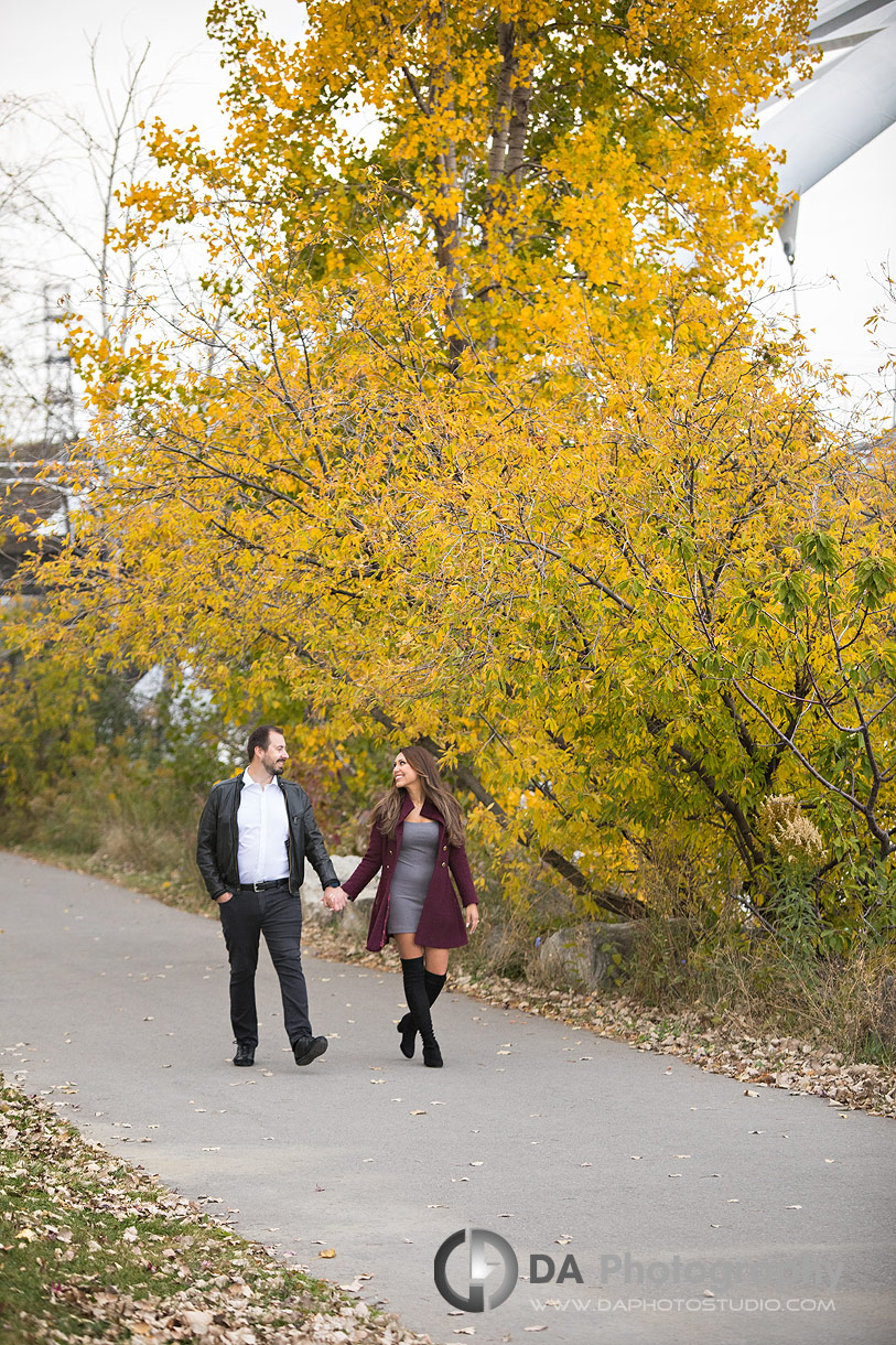 Engagement photographer in Toronto at Humber Bay Arch Bridge