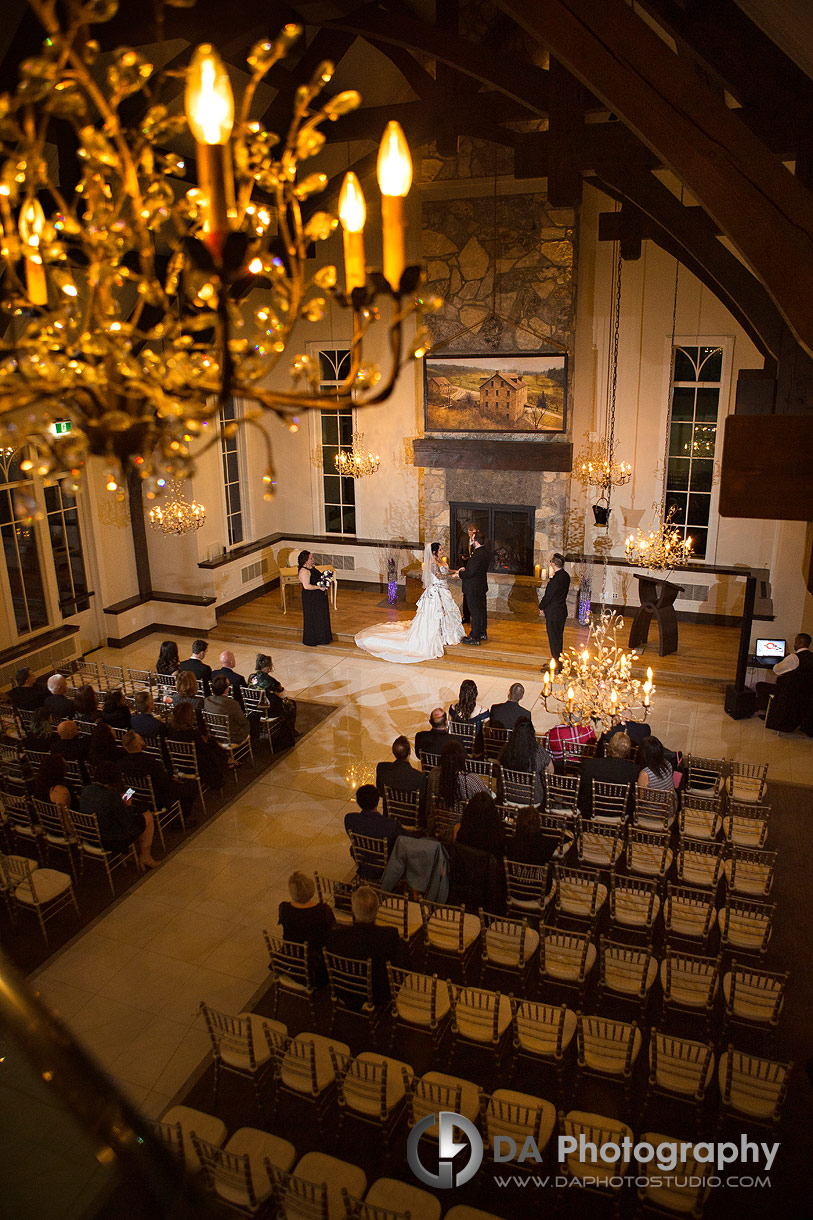 Gothic Wedding Ceremony at Ancaster Mill at night