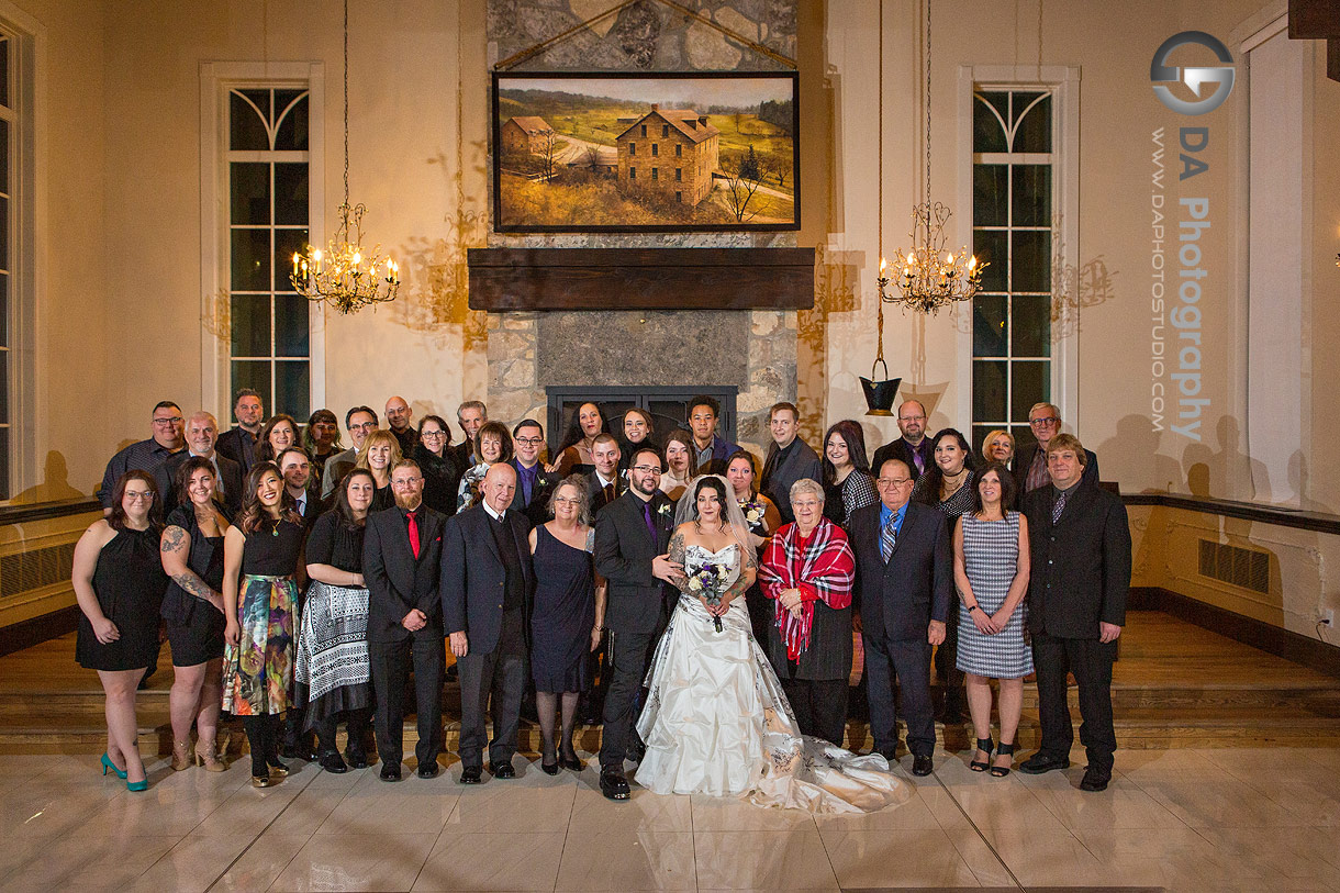 Group Photo after Wedding Ceremony at Ancaster Mill