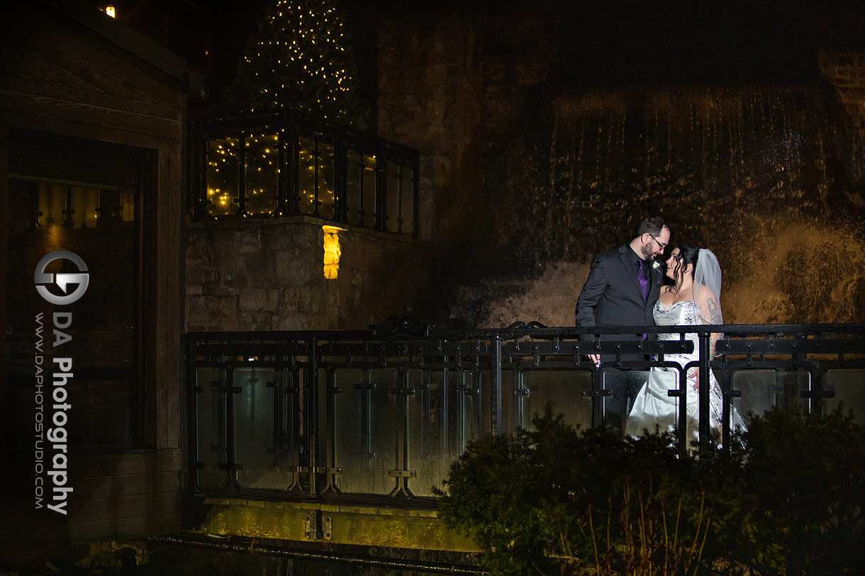 Gothic Wedding Photos at Ancaster Mill at Night