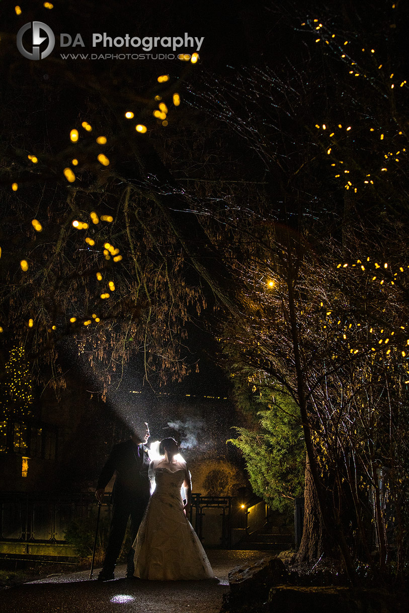Ancaster Mill Wedding Pictures at Night