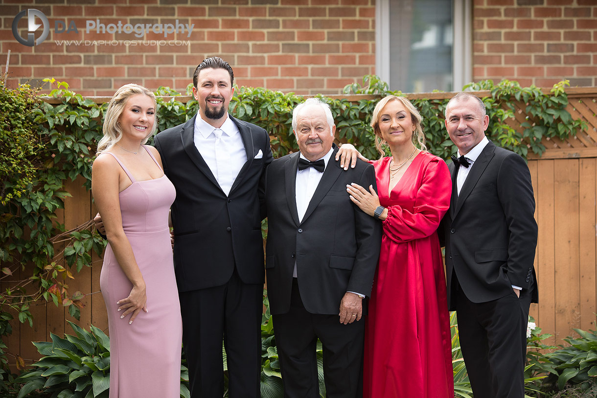 Family Photo on a wedding day