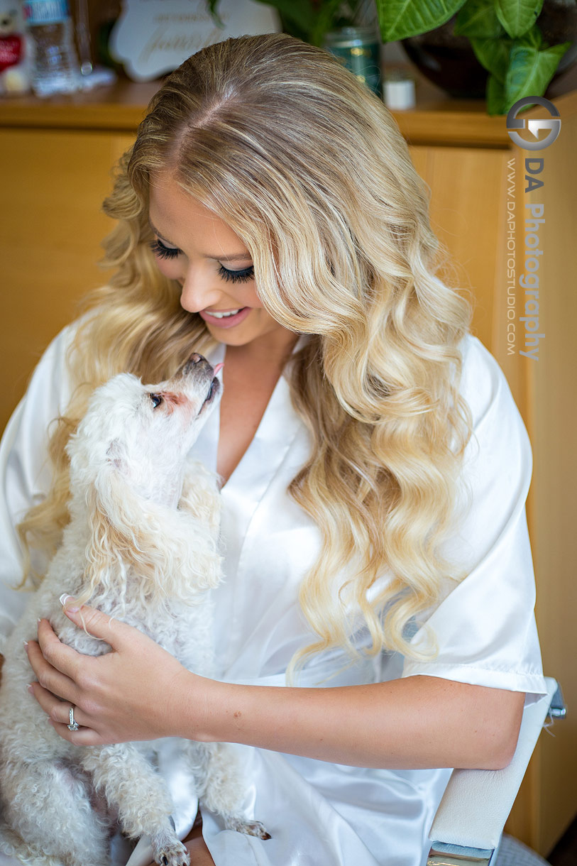 Bride in Milton with her dog